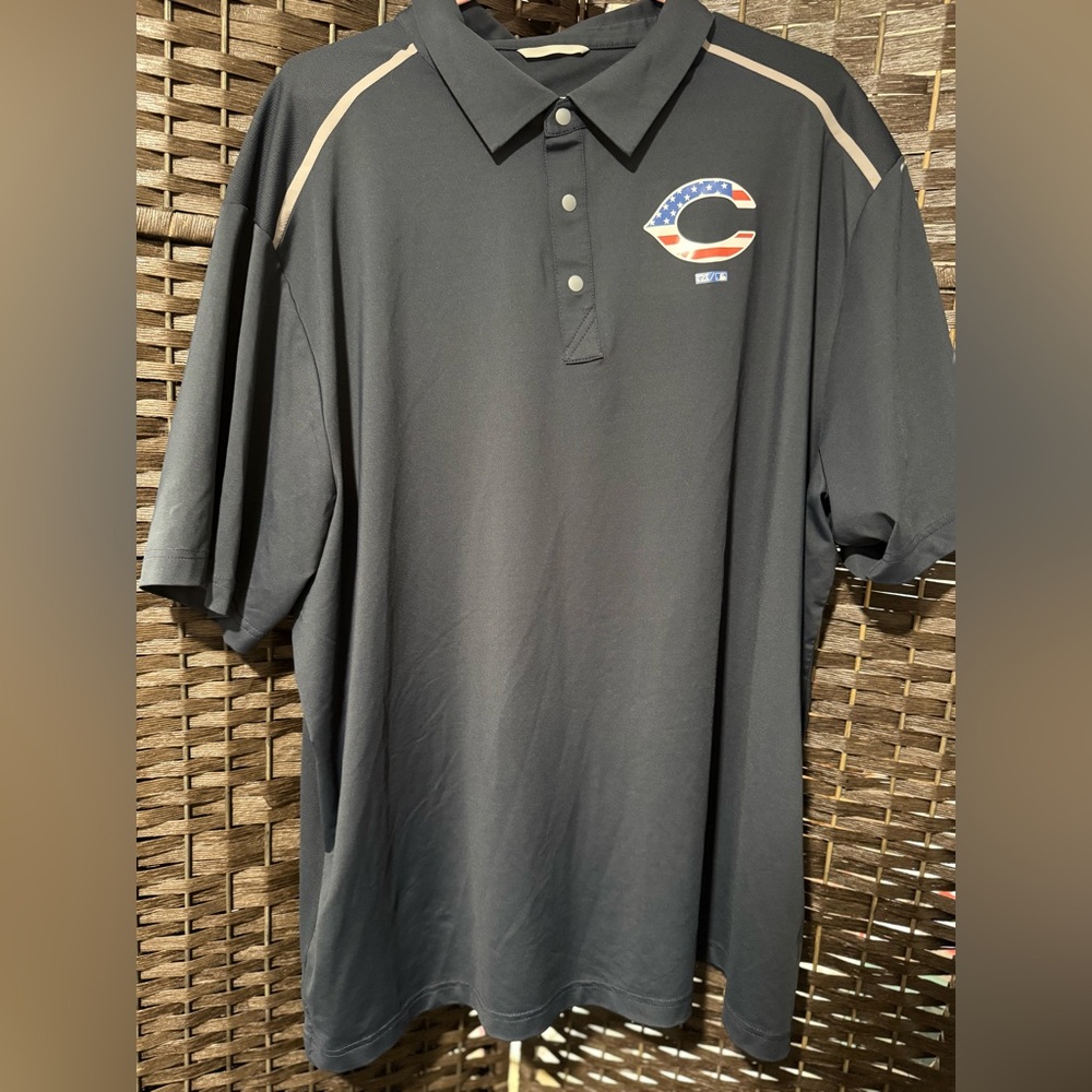 Cutter & Buck Cincinnati Reds Polo Shirt Navy Short Sleeve Logo Sportswear